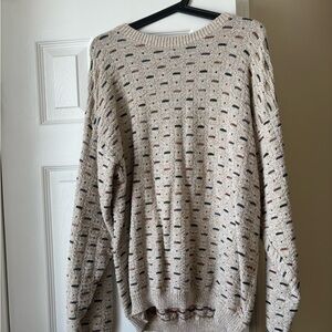 Men's Beige Patterned Sweater